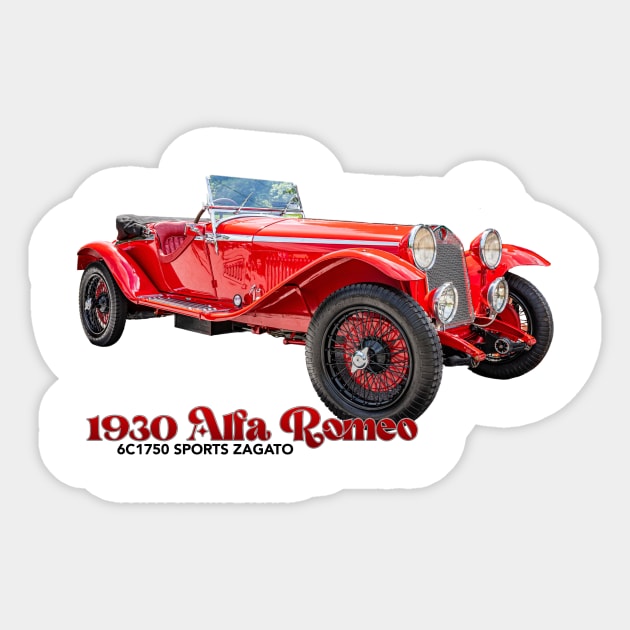 1930 Alfa Romeo 6C1750 Sports Zagato Sticker by Gestalt Imagery